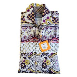 NWT Thomas Dean Long Sleeve Button Down Men's Shirt Size L